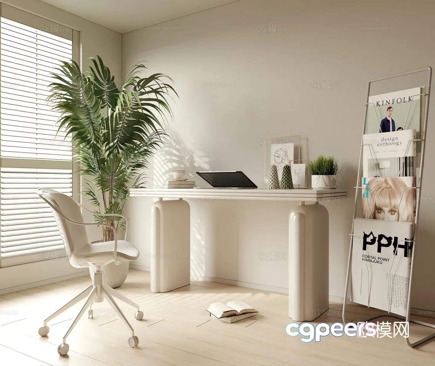 Modern desk 3d model