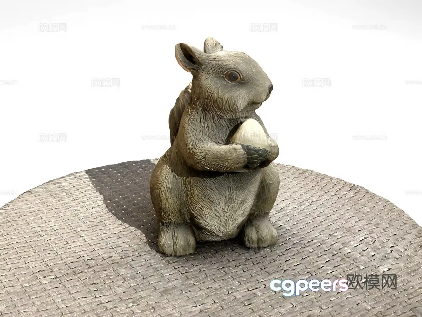 Animal Reptile Squirrel Pine Nuts Squirrel Sculpture 3d Model
