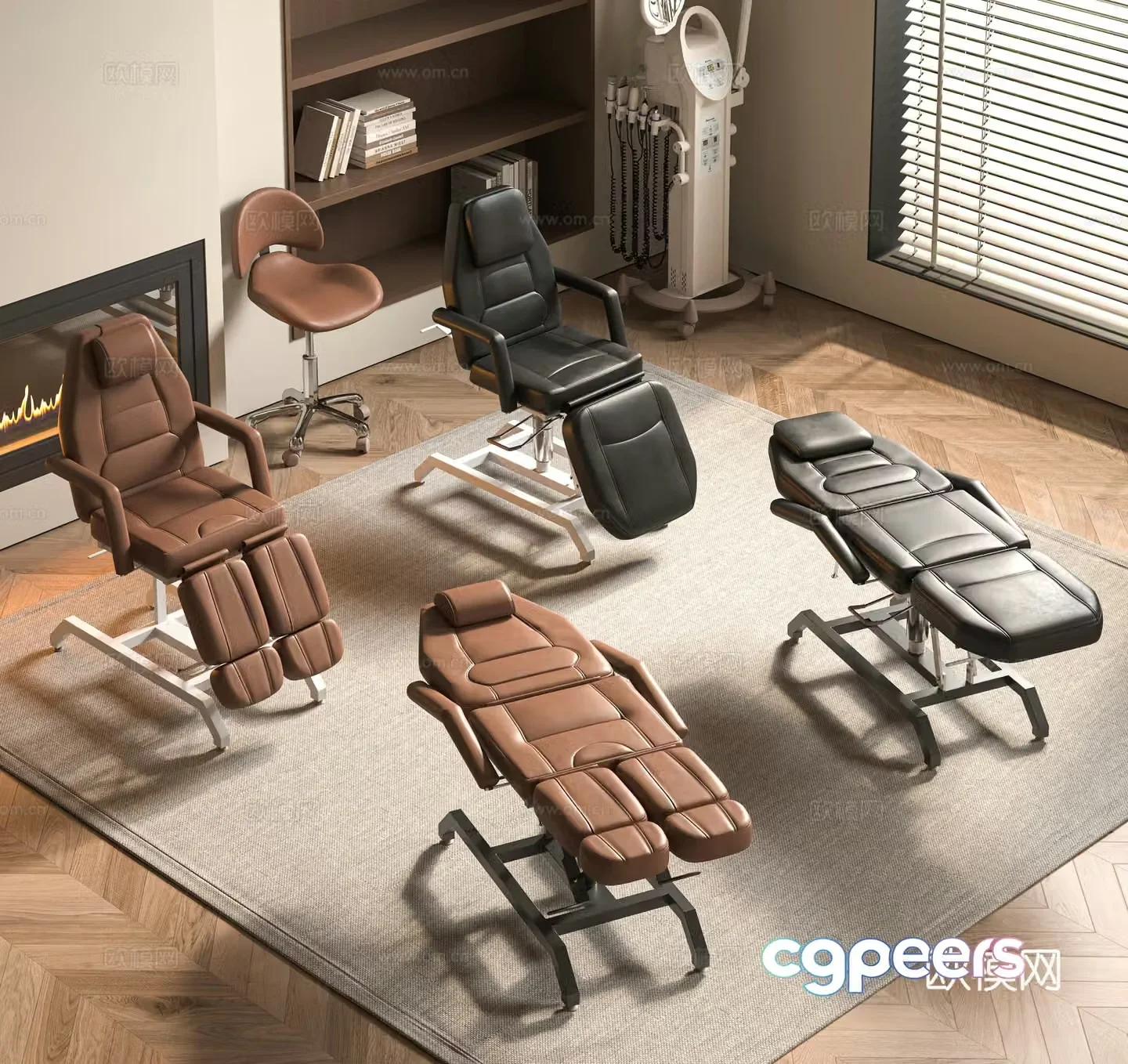Modern operating bed 3d model