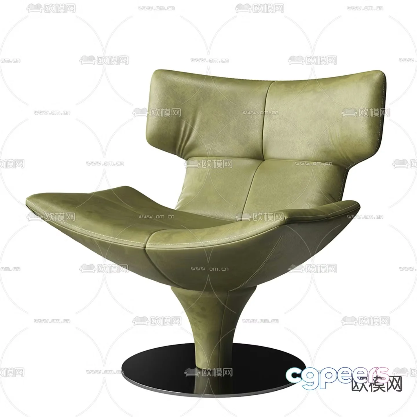 leather sofa chair leisure chair armchair 3d model