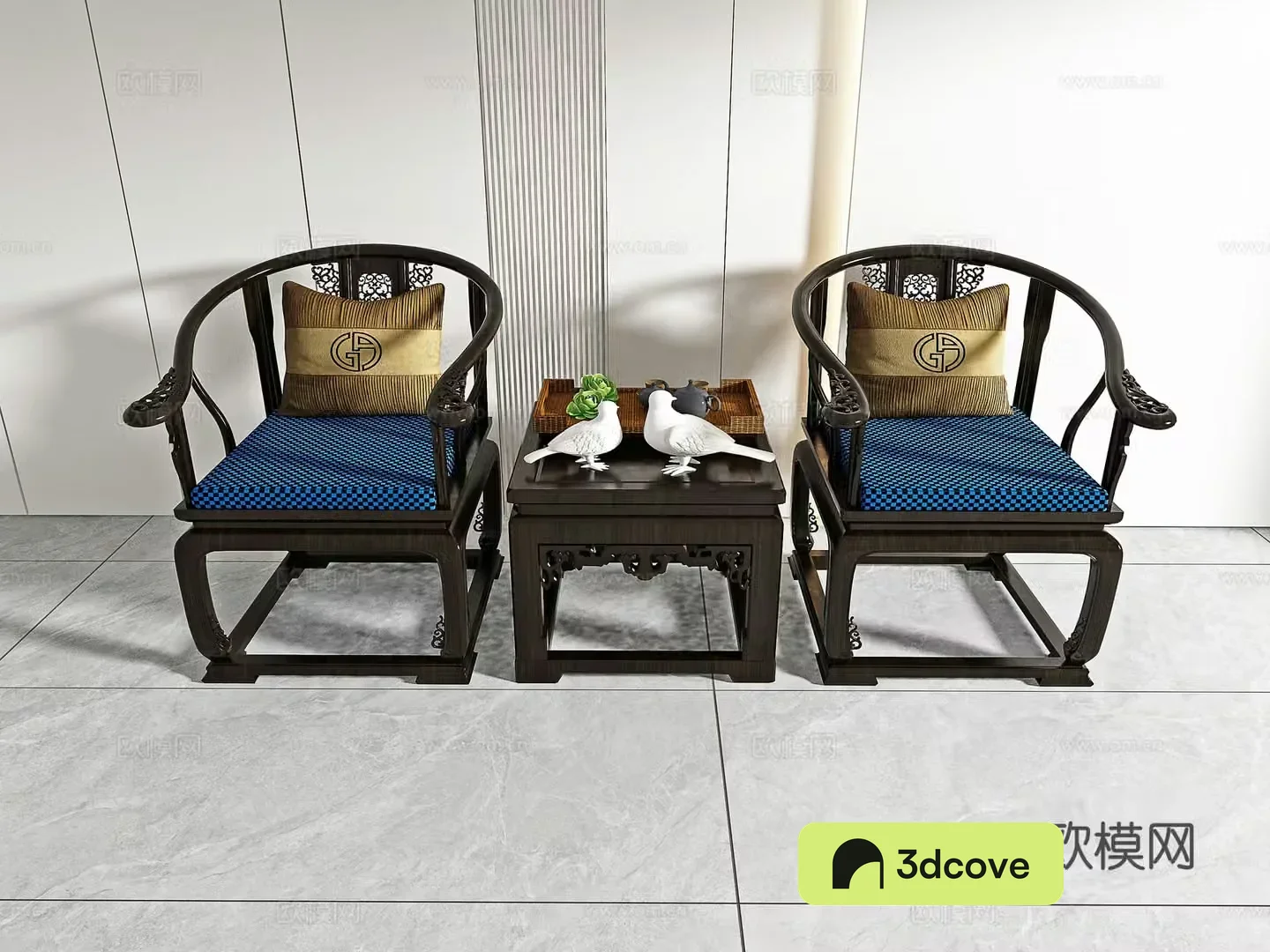 Chinese casual chair combination