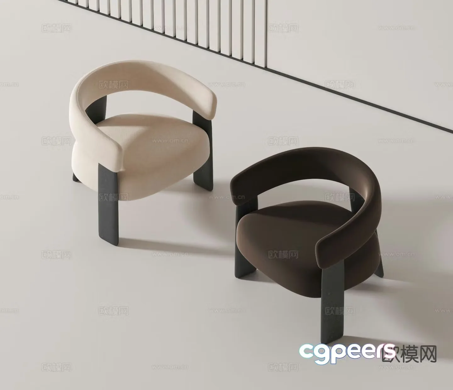 Modern chair single chair 3d model