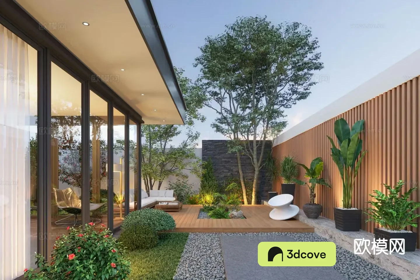 Courtyard landscape home courtyard