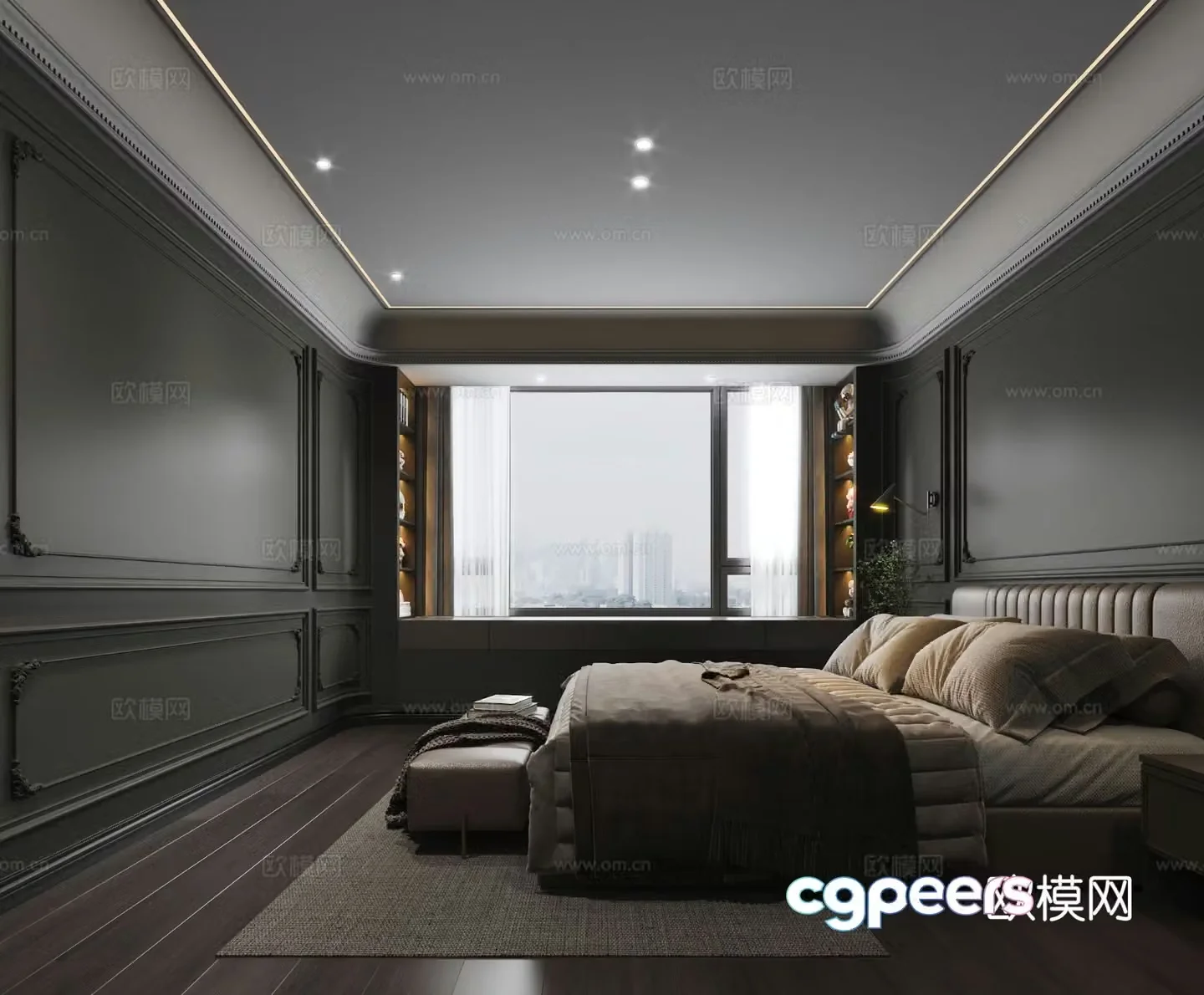 French bedroom master bedroom 3d model