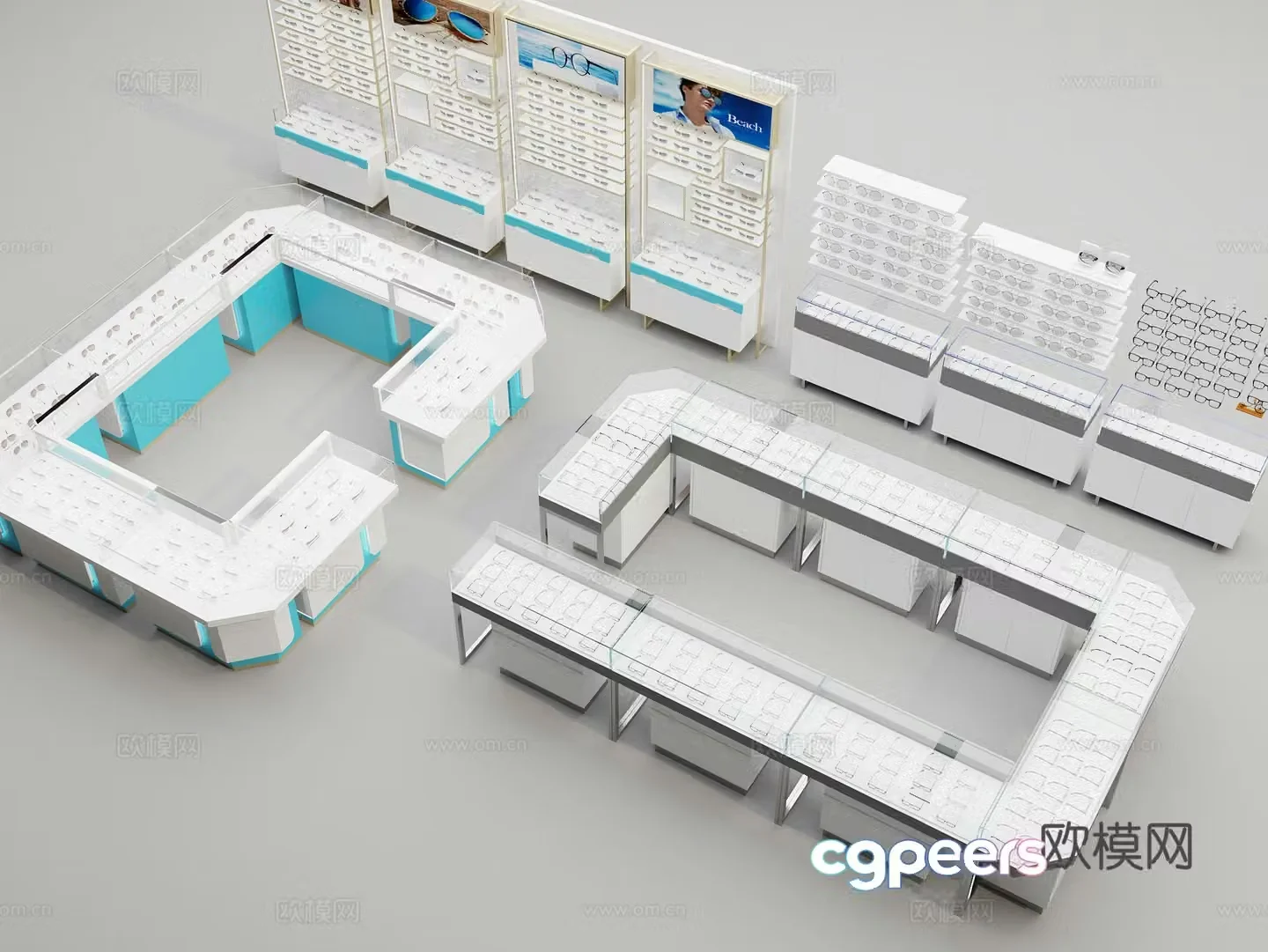 Glasses counter 3d model