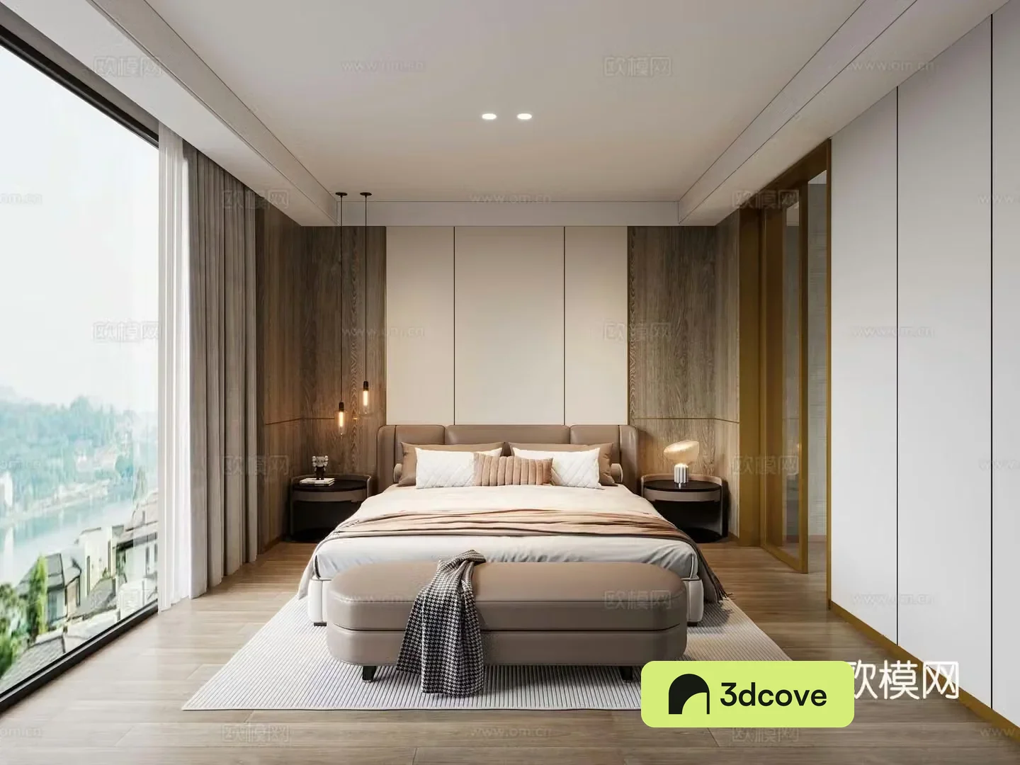 Modern light luxury bedroom