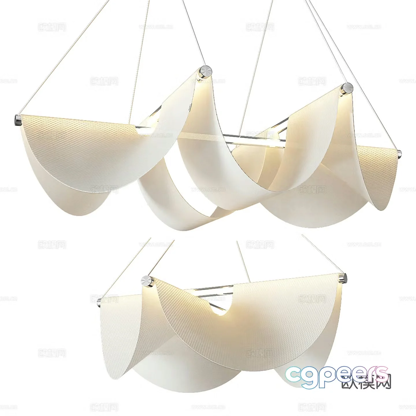 Moooi creative chandelier curtain light 3d model