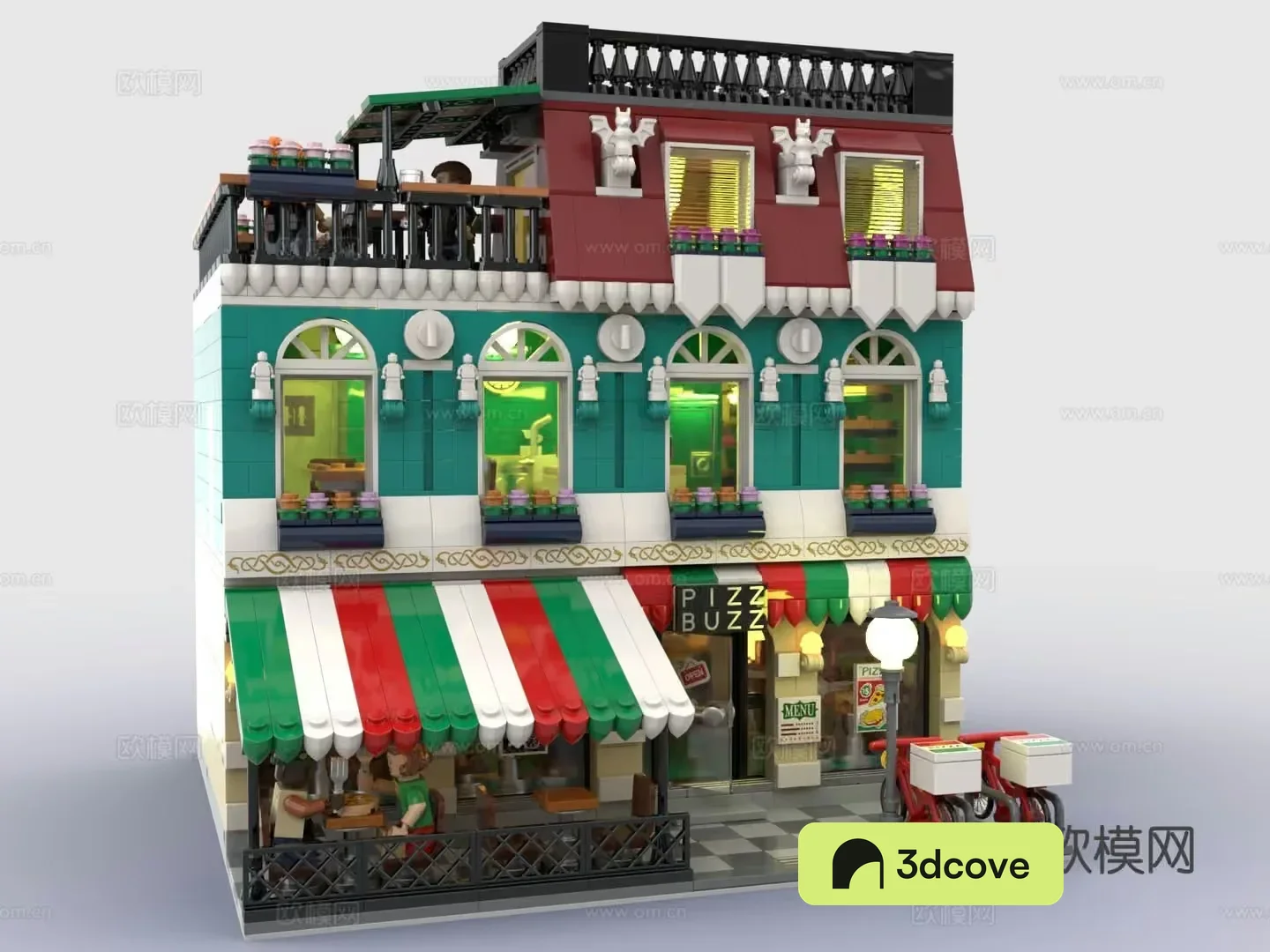 A Building With A Pizza Shop