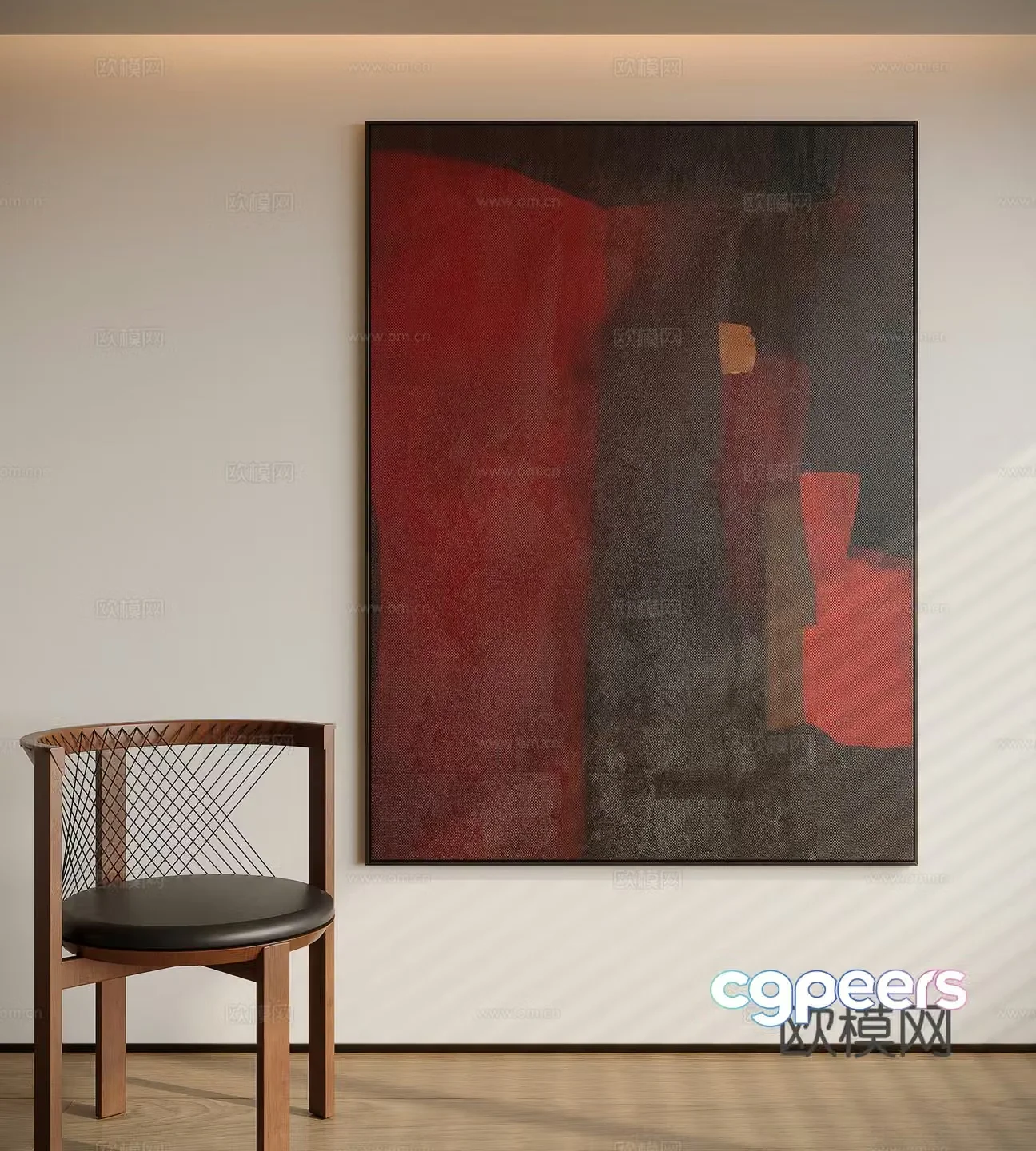 Modern minimalist decorative painting 3d model