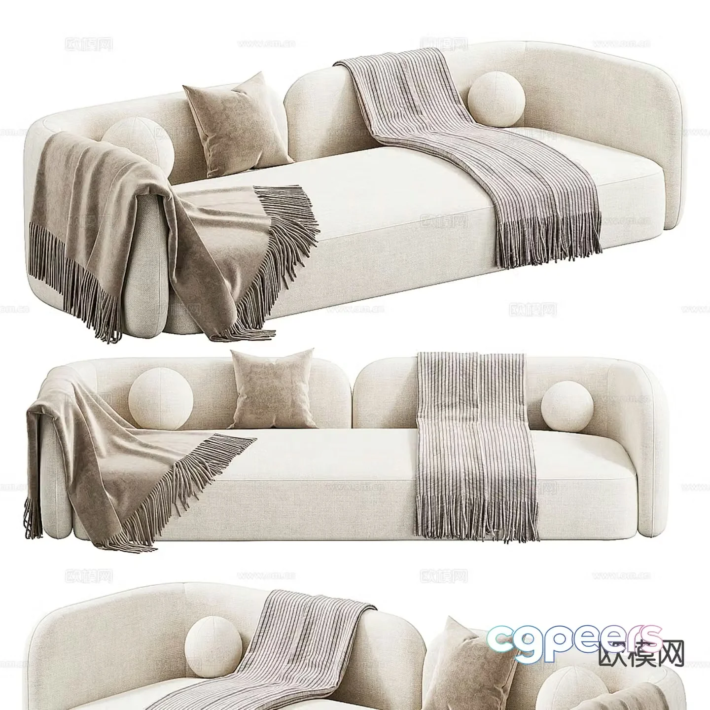 Modern love sofa 3d model