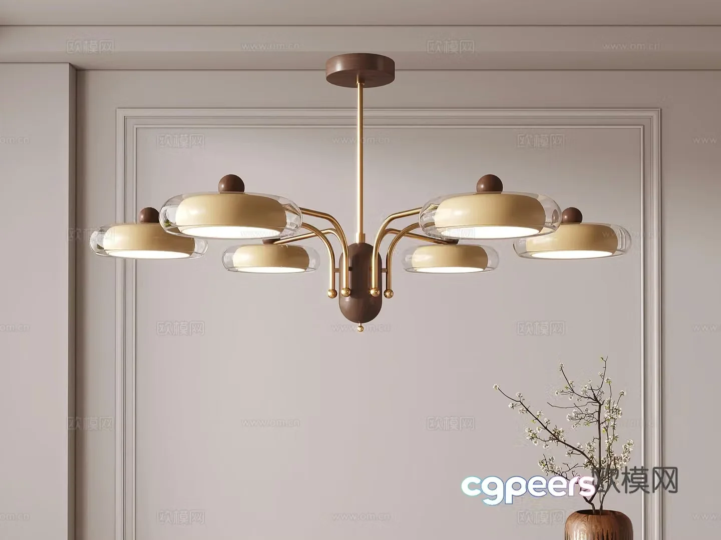 3D model of medieval style chandelier