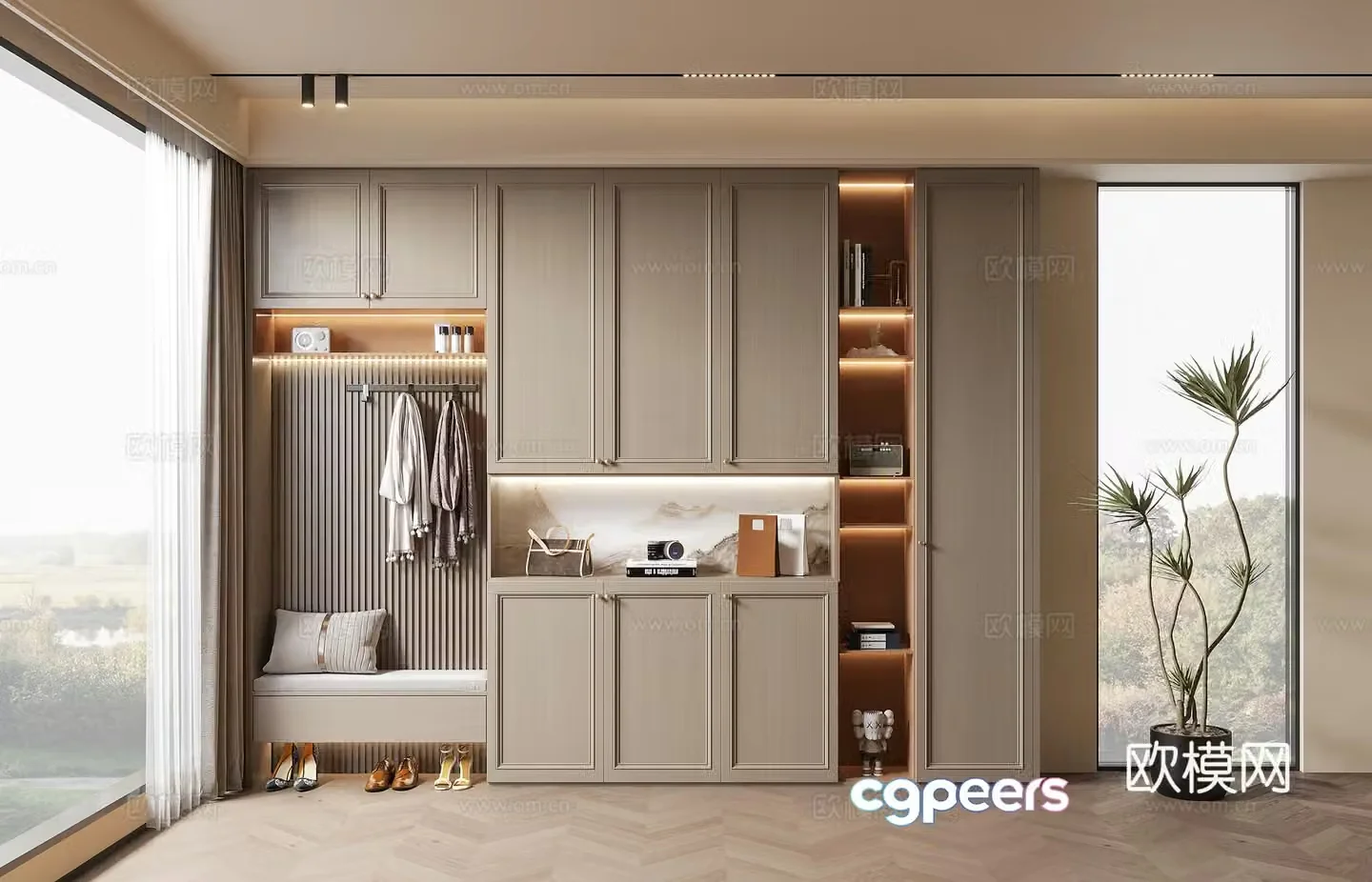 New Chinese style entrance 3D model