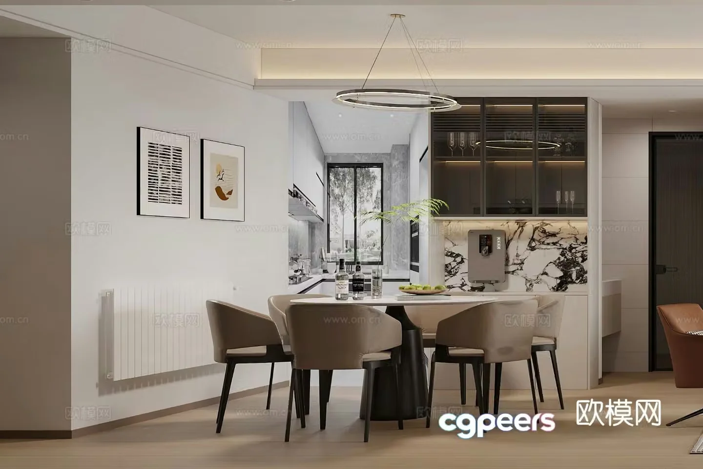 Modern restaurant 3d model