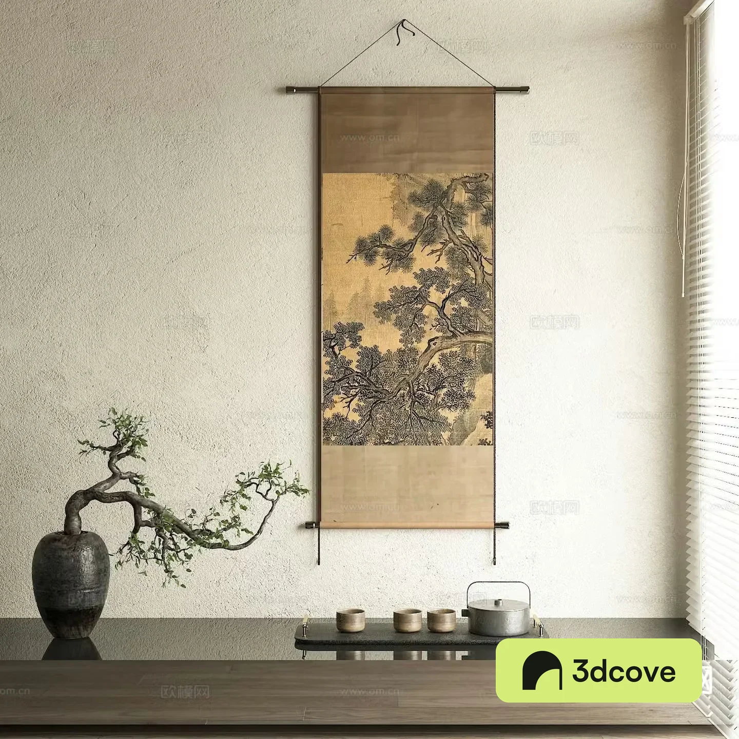 Chinese decorative painting Zen hanging painting scroll painting