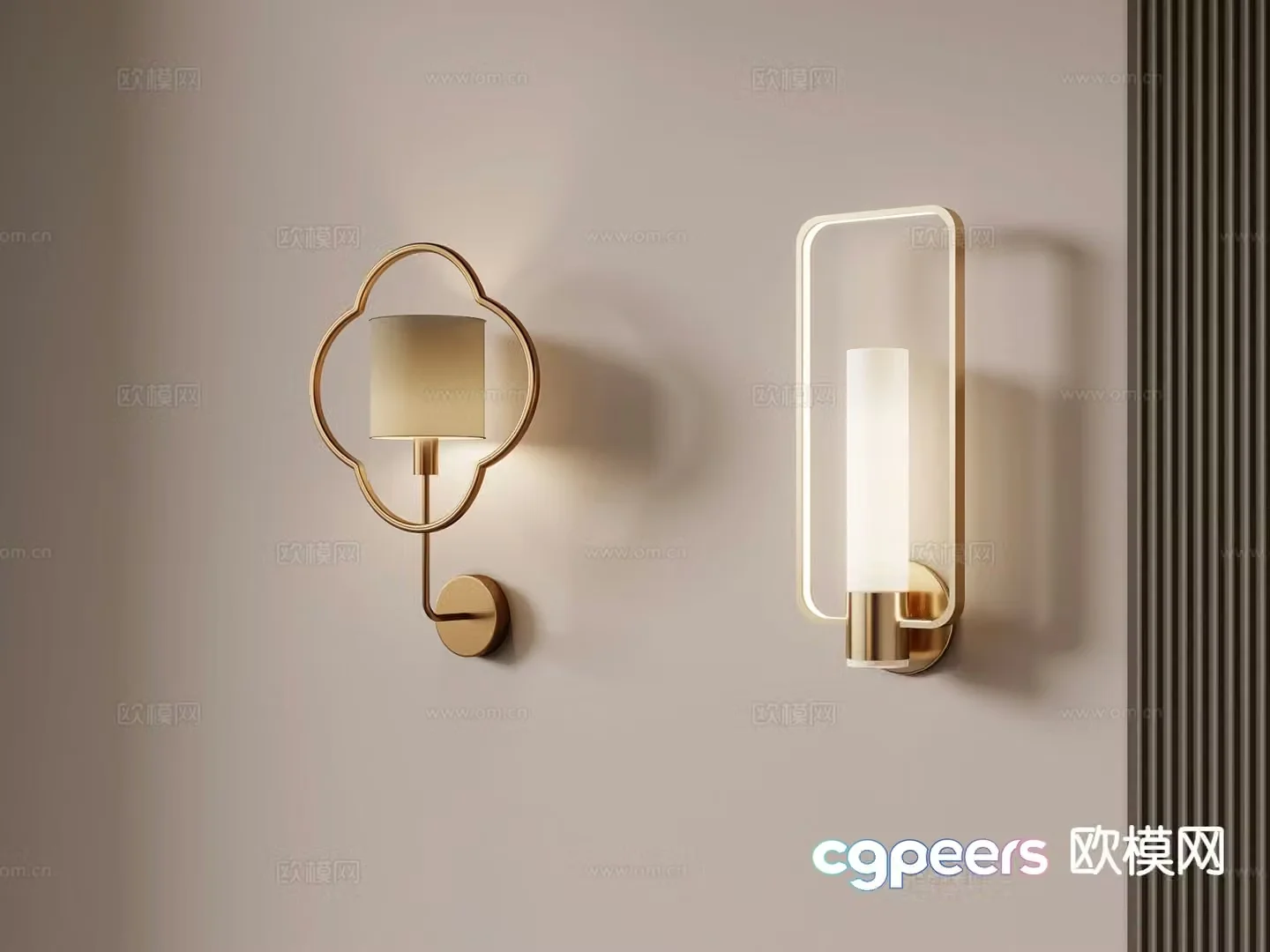 New Chinese style wall lamp wrought iron wall lamp 3d model