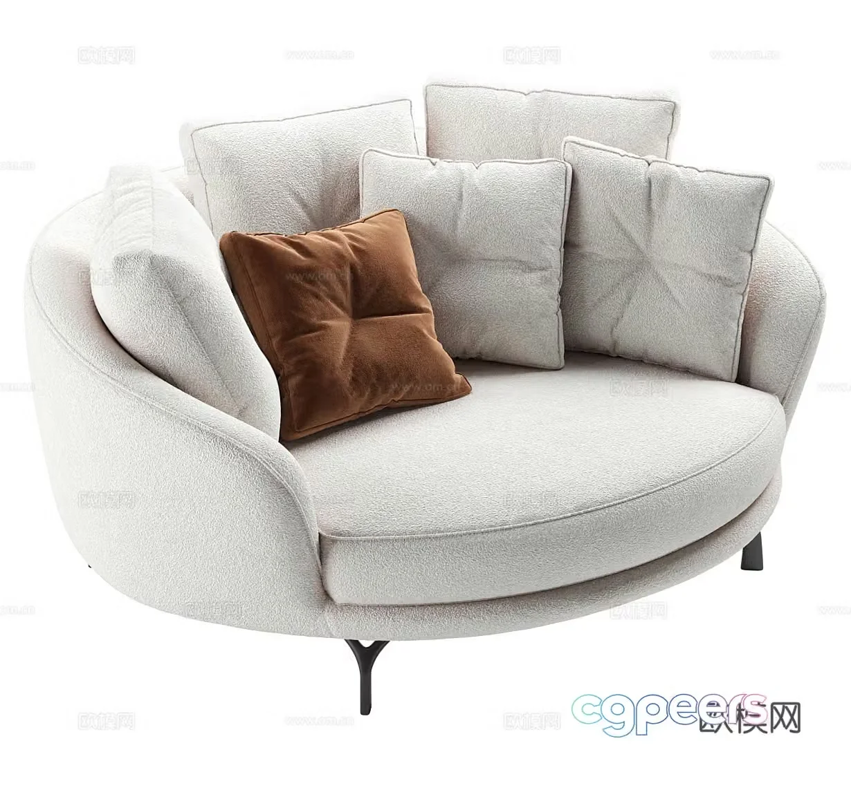 Fabric single sofa Fabric lazy sofa Fabric sofa chair Fabric sofa bed Fabric single chair 3D model