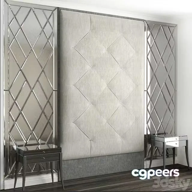 3ds Max Free – Backrest for bed_5 (Cabinet on-caracole)