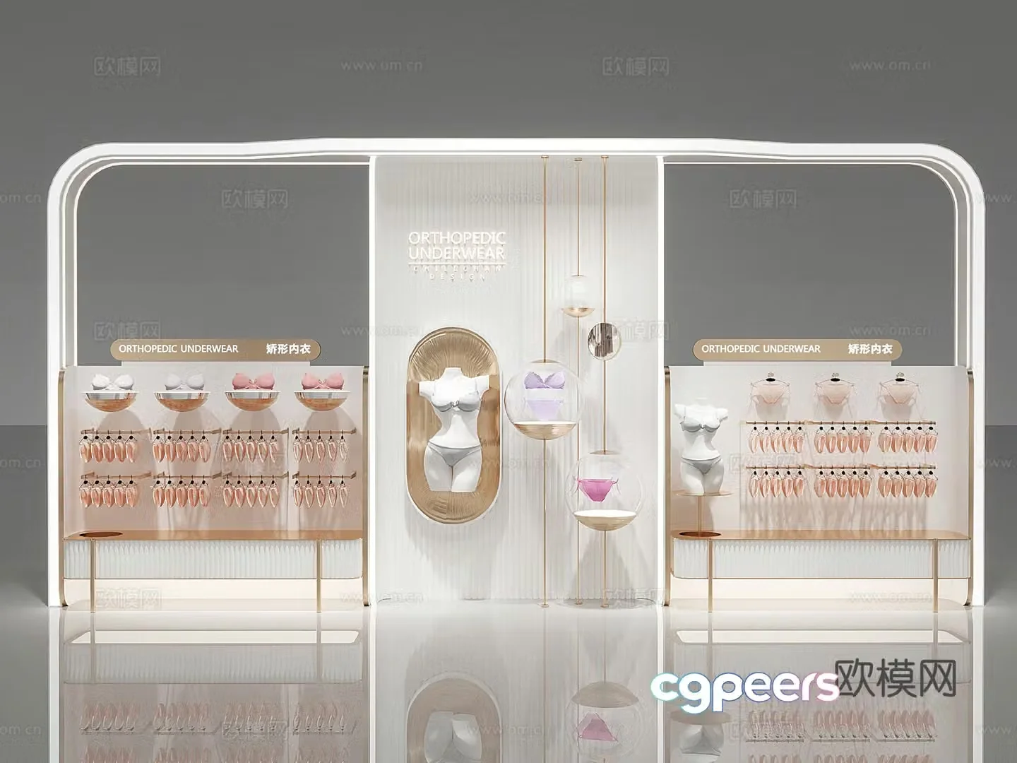 Counter Lingerie store 3d model