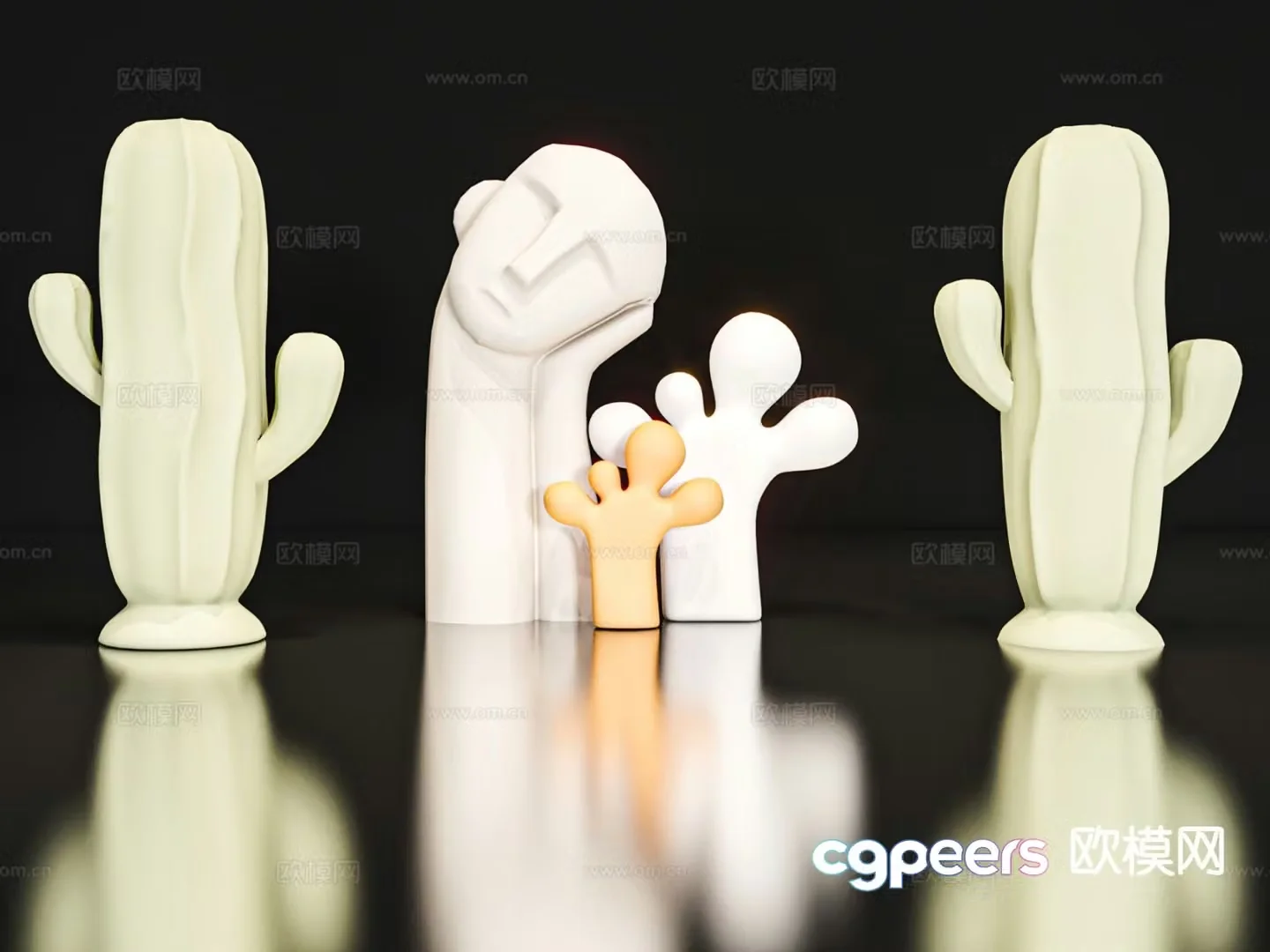Modern jewelry ornaments furnishings crafts 3D model