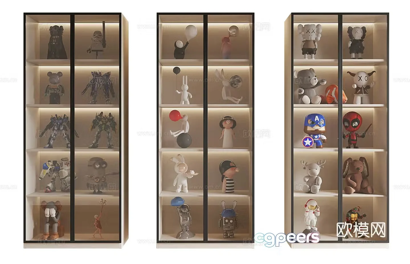 Figure cabinet doll doll ornaments 3d model