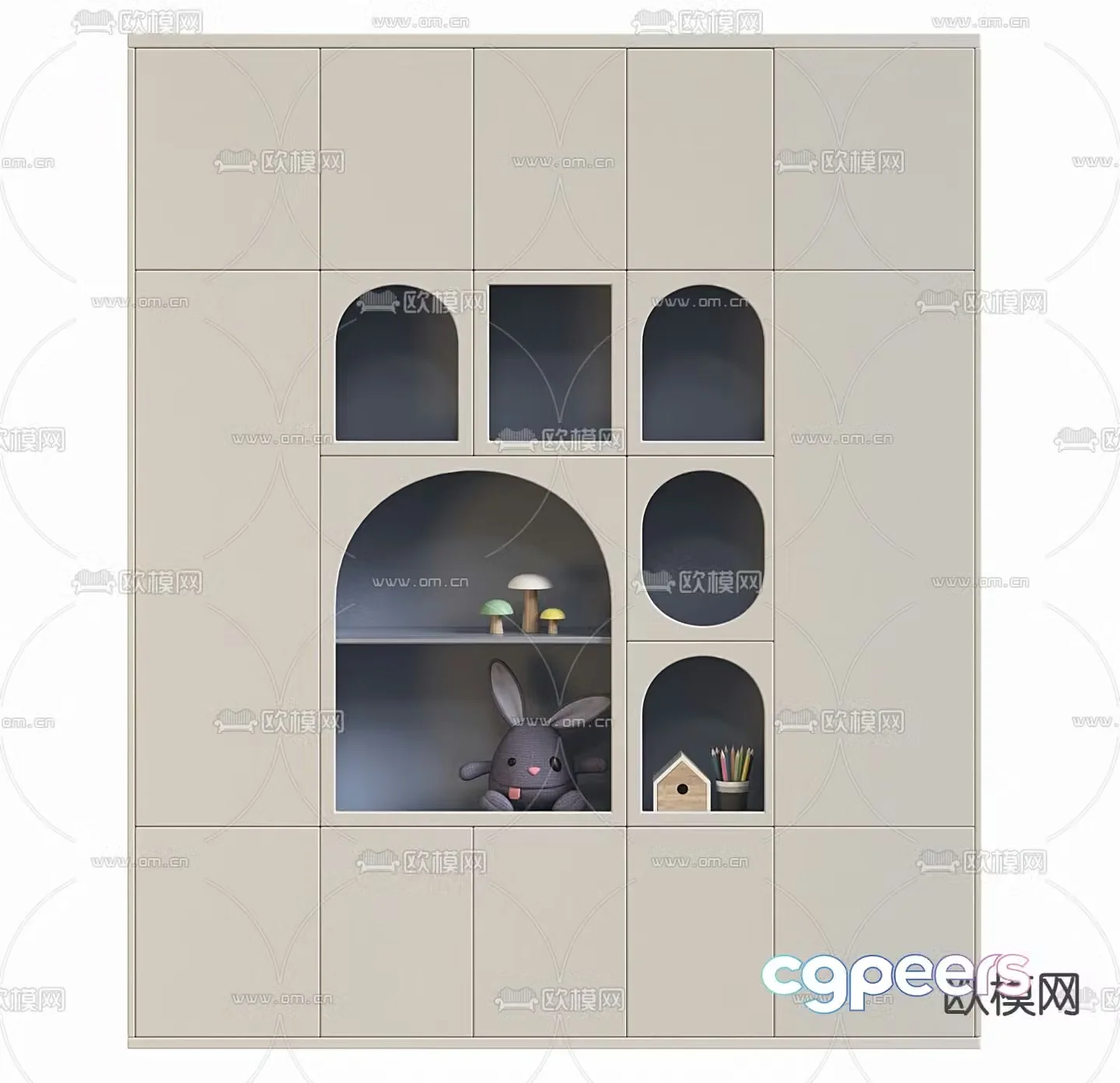 Children’s cabinet wardrobe 3d model