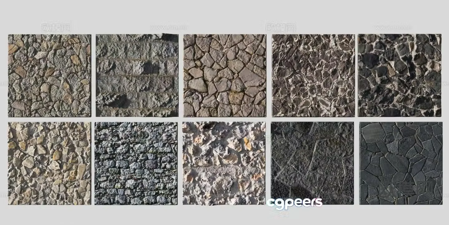 stone wall retaining wall slope protection stone wall landscape wall 3d model