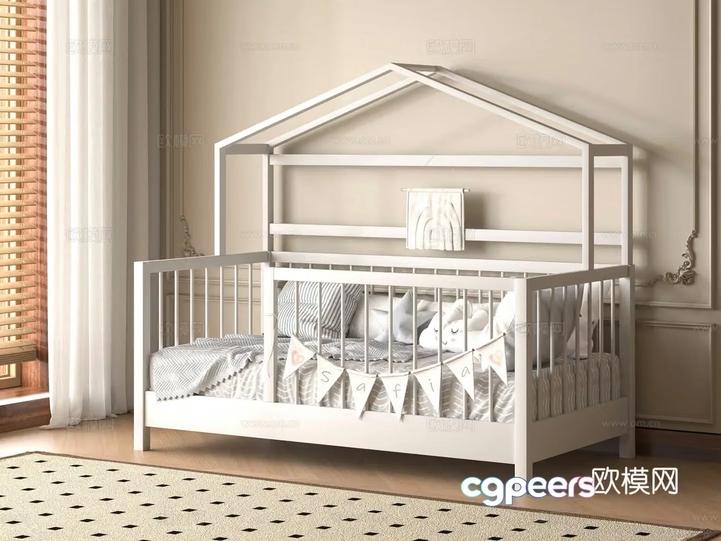 Modern crib 3d model