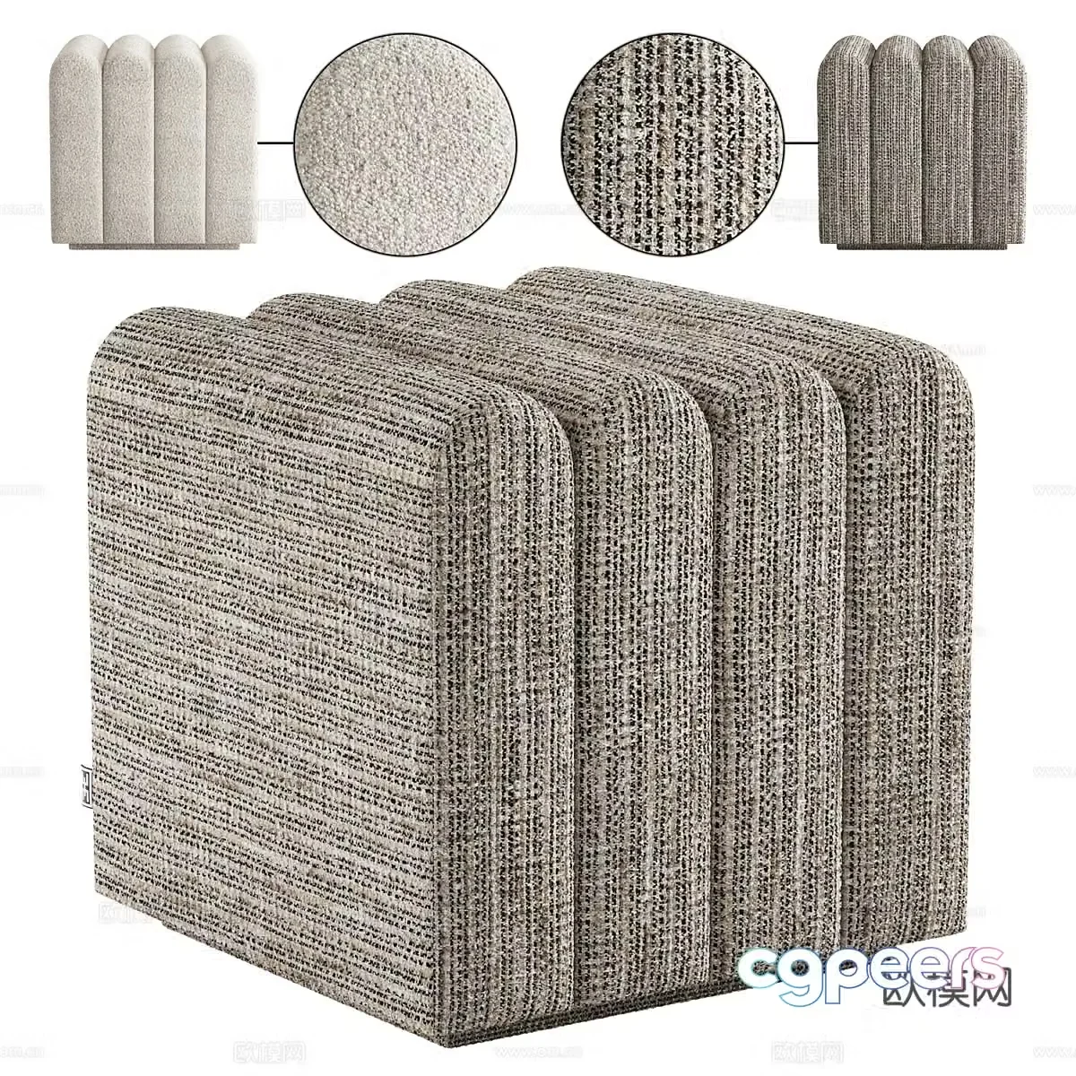 Modern Italian Eichholtz – Bente stool 3d model