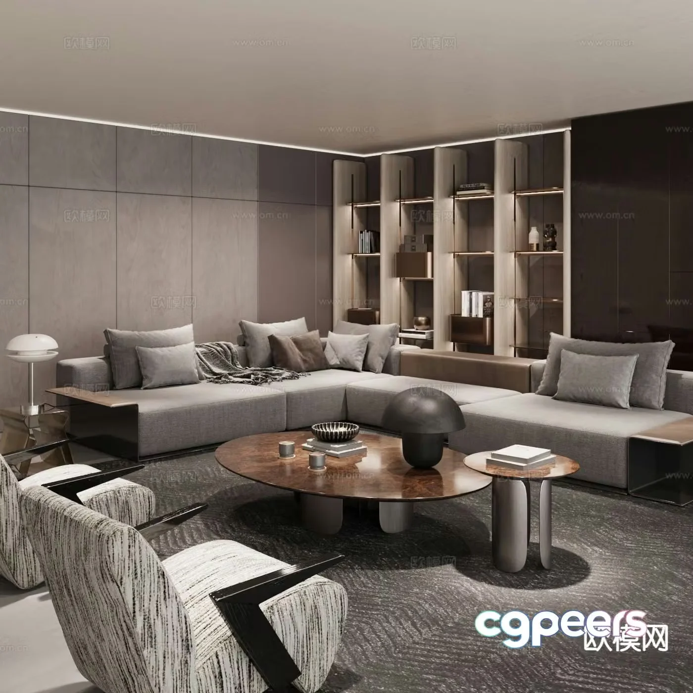 Italian style modular sofa corner sofa 3d model