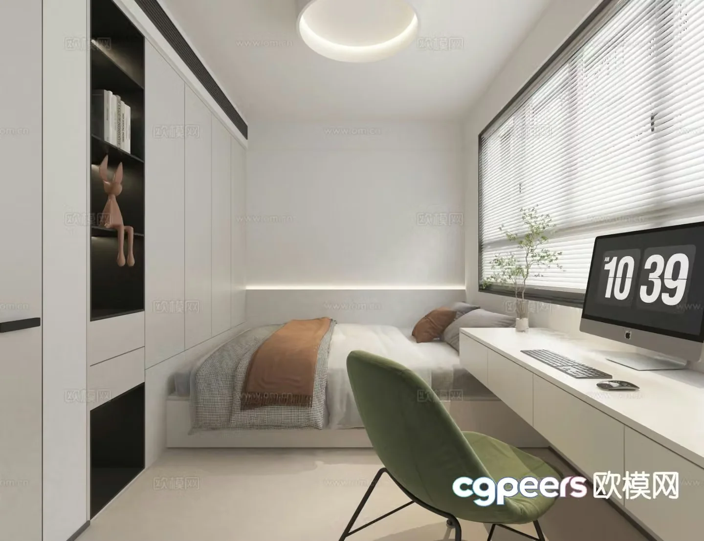 3d model of tatami bedroom and second bedroom
