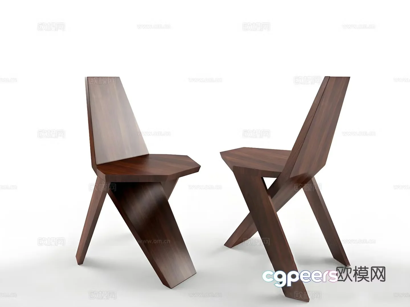 Nordic chair leisure chair 3d model