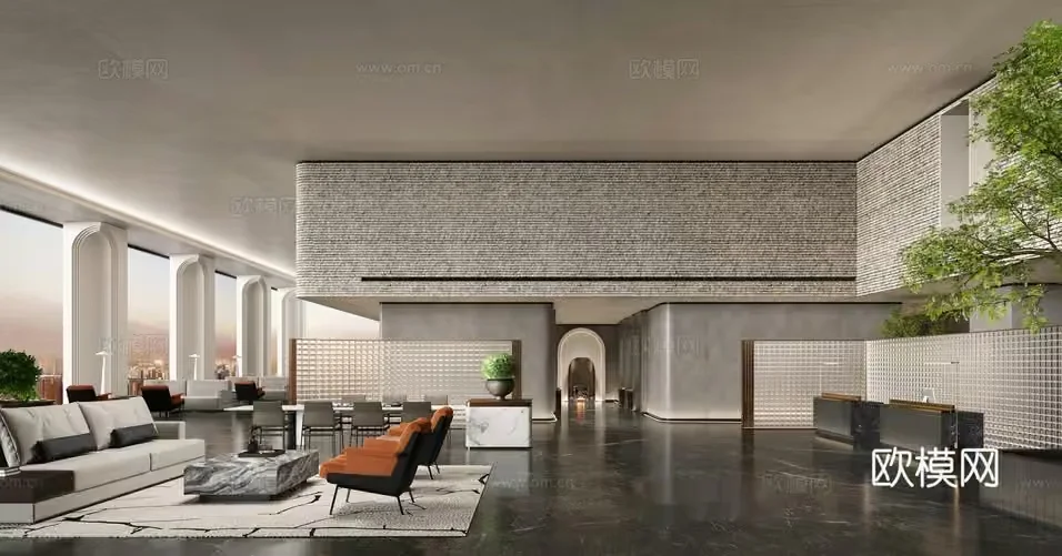 Modern Living Room 3D Model – 2626 – VRAY Render