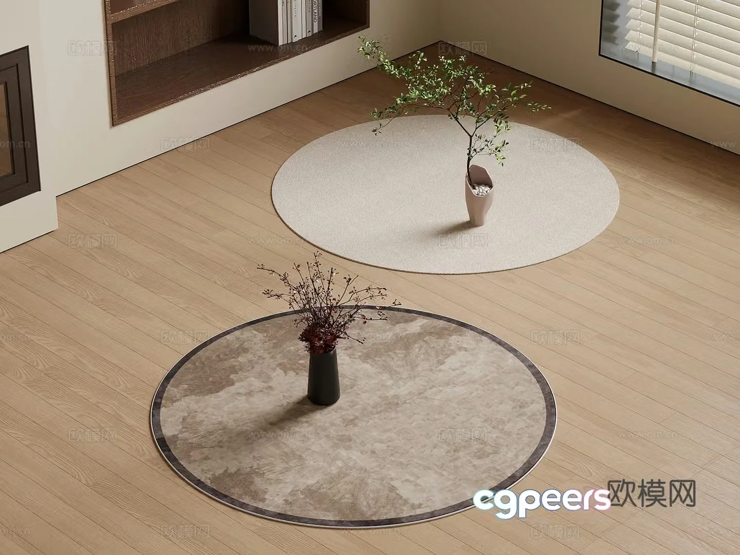Modern carpet Round carpet 3d model