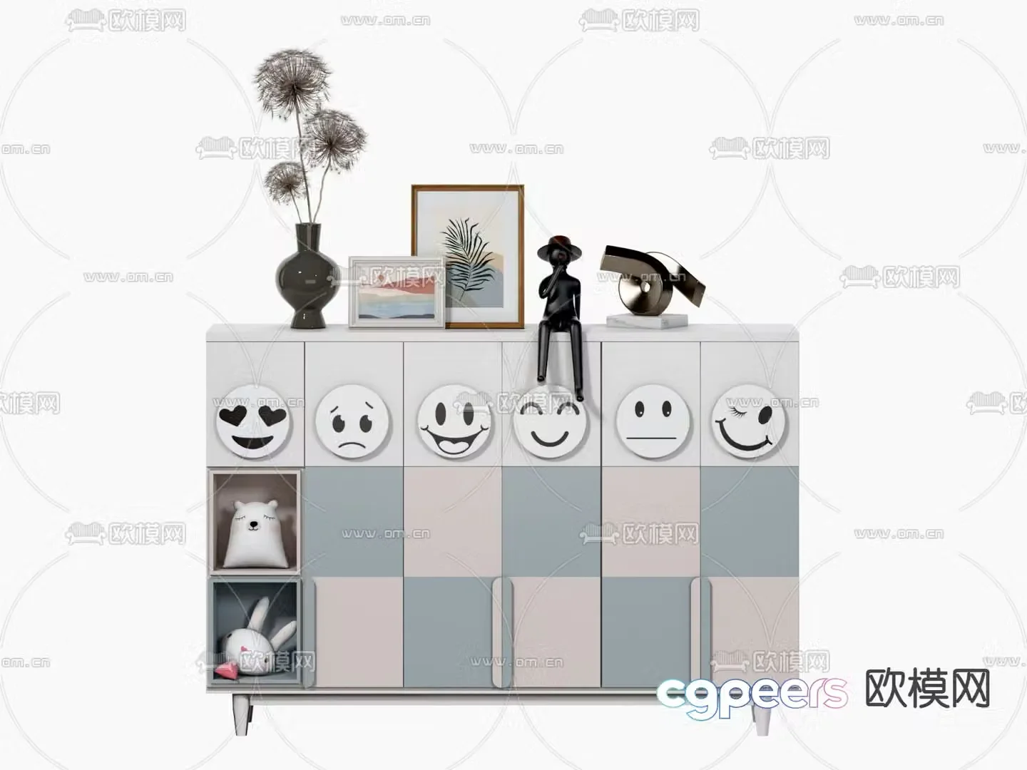 Modern children’s sideboard 3d model