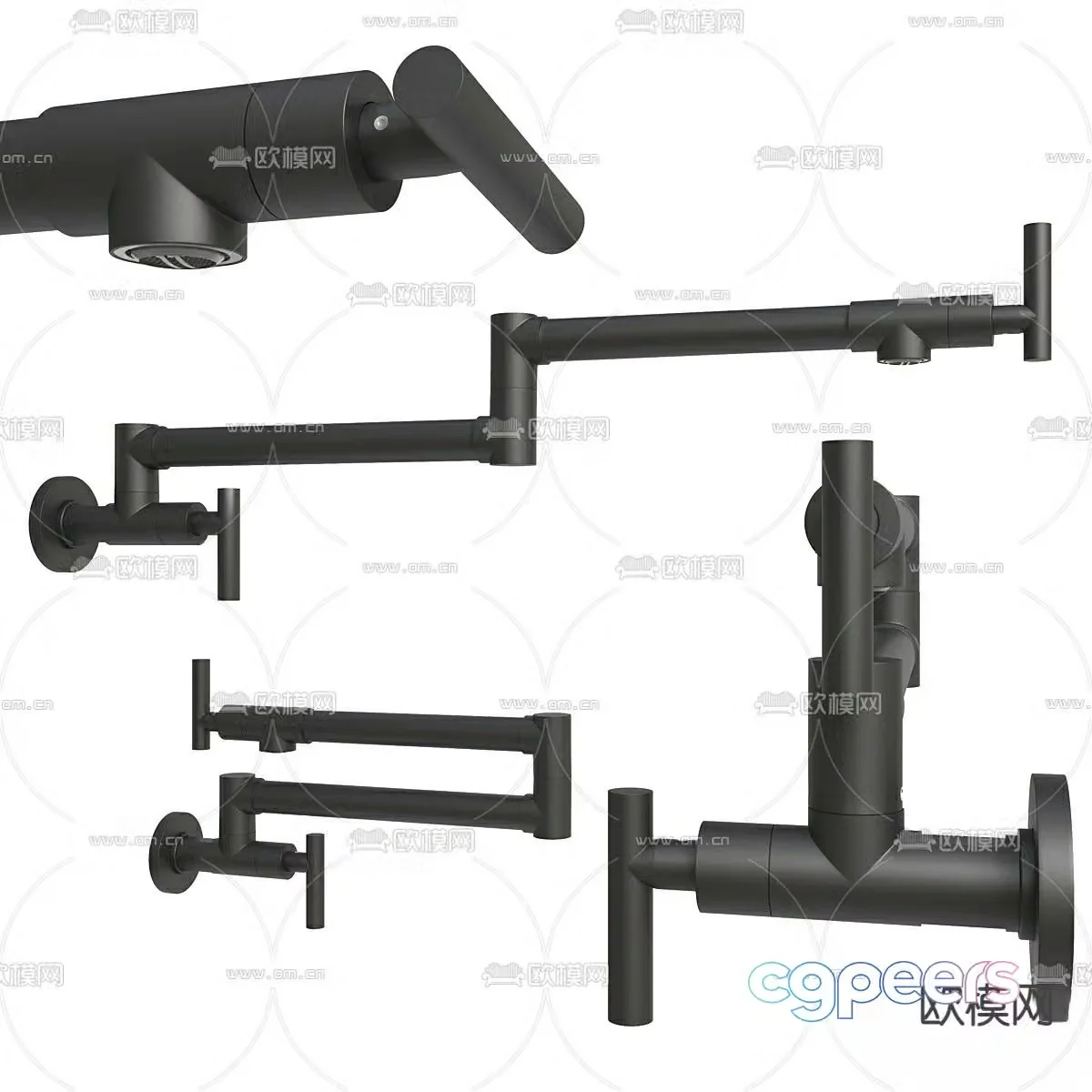 Water pipe faucet 3d model