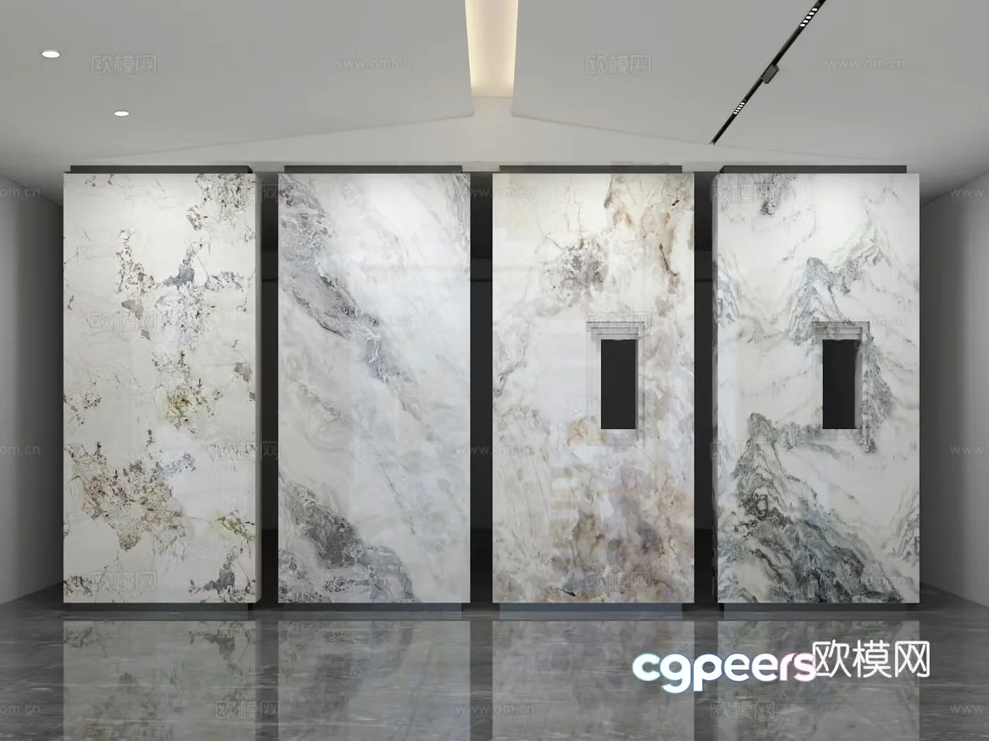 Marble wall 3d model