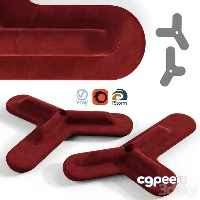 3ds Max Free – Lobby Sofa SET 2