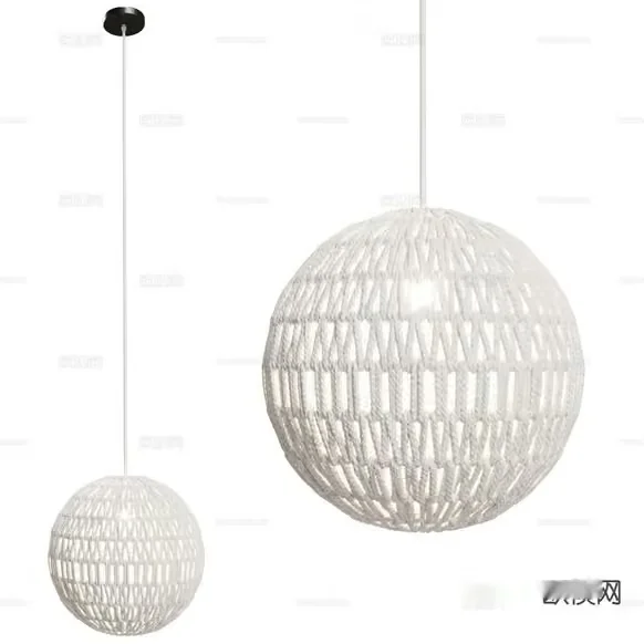 A White Woven Light Fixture 3D Model – 6952 – CORONA Render