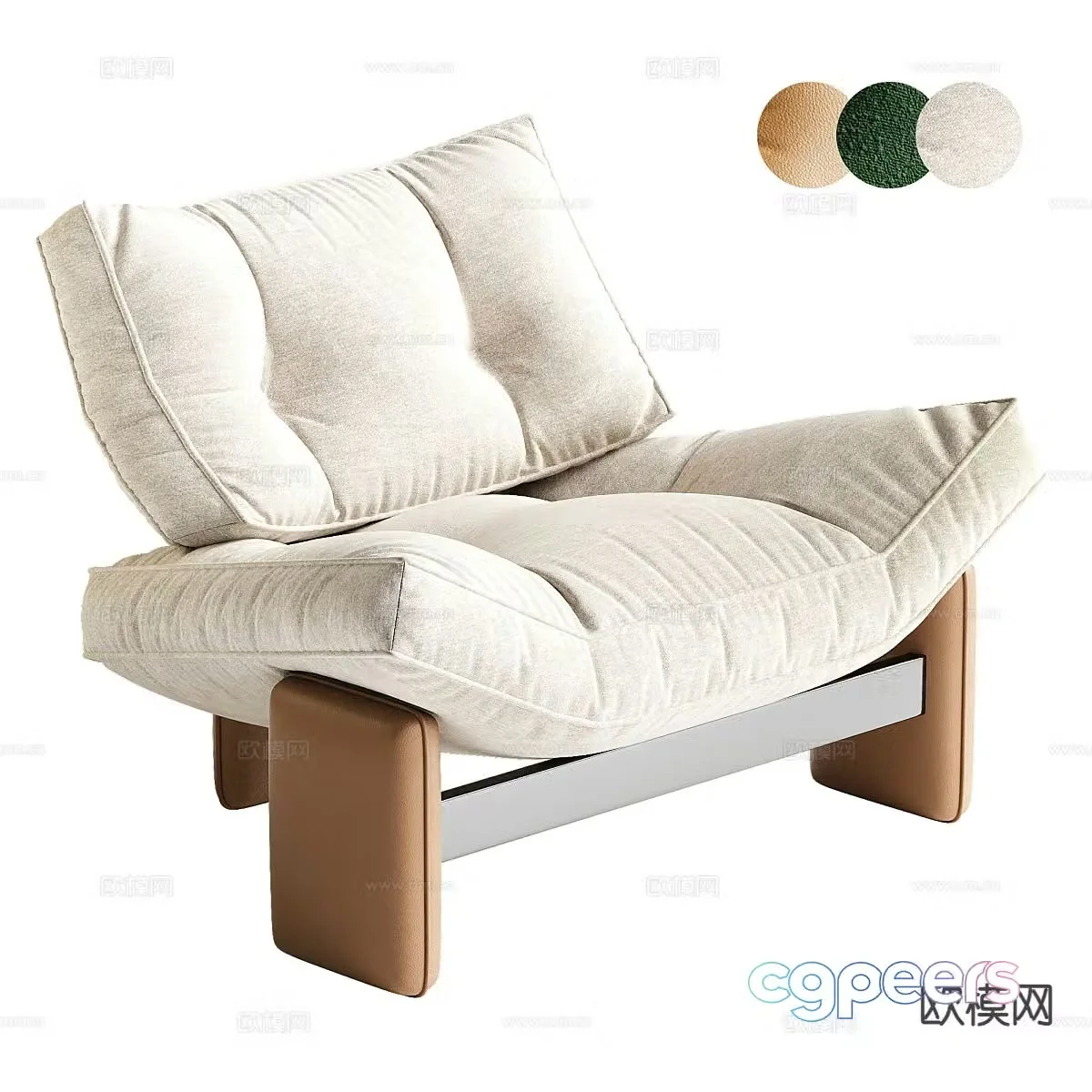 Minott Italian lounge chair 3d model