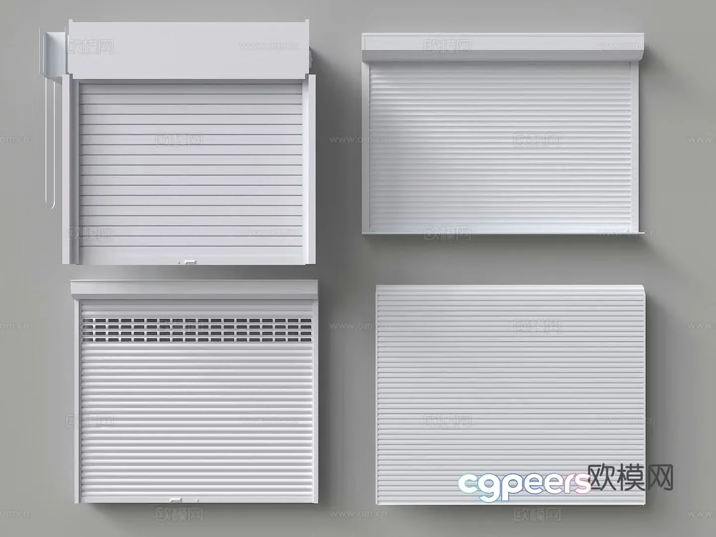 Modern roller shutter door Rolling gate Garage door Factory warehouse door 3D model
