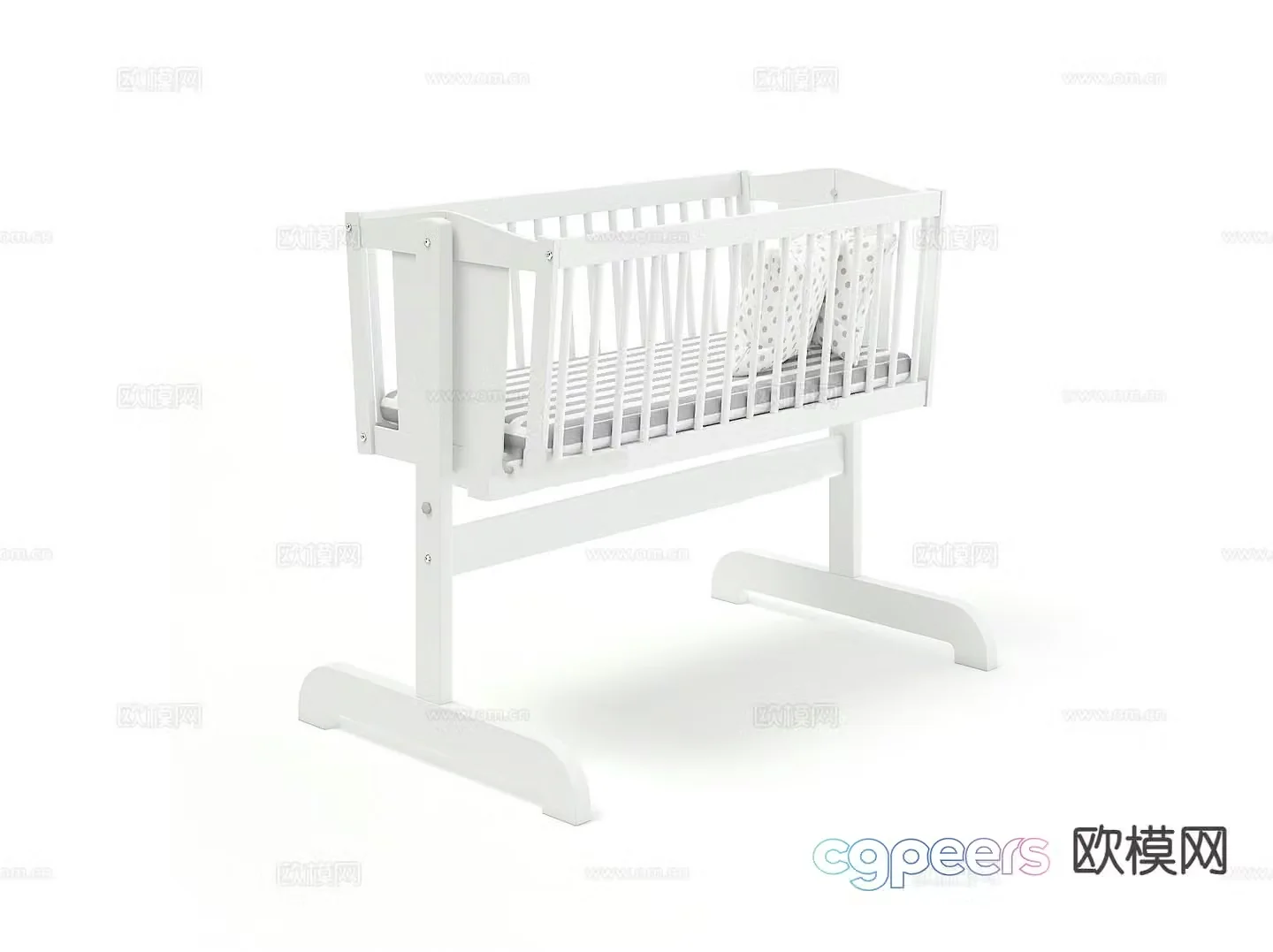crib children’s bed baby bed 3d model