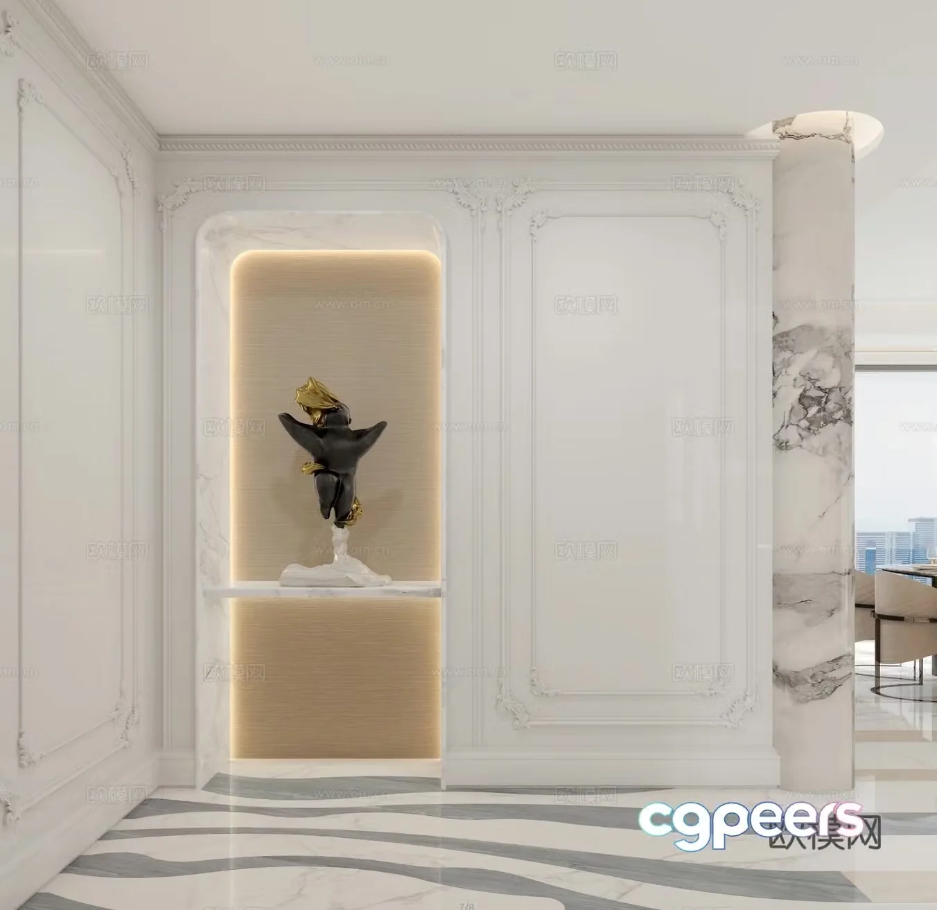 French entrance 3D model