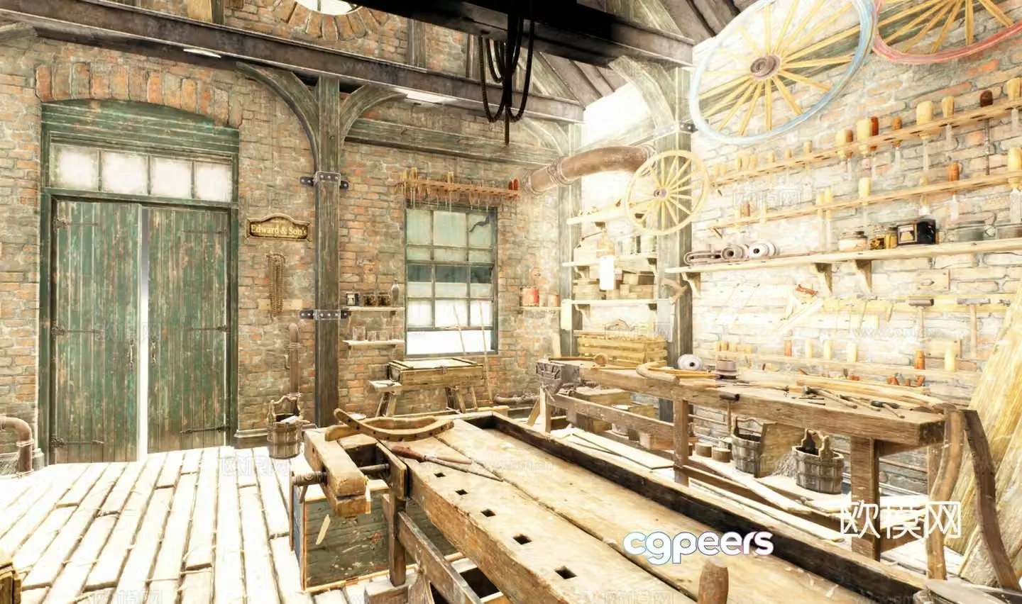 European style tool room 3d model