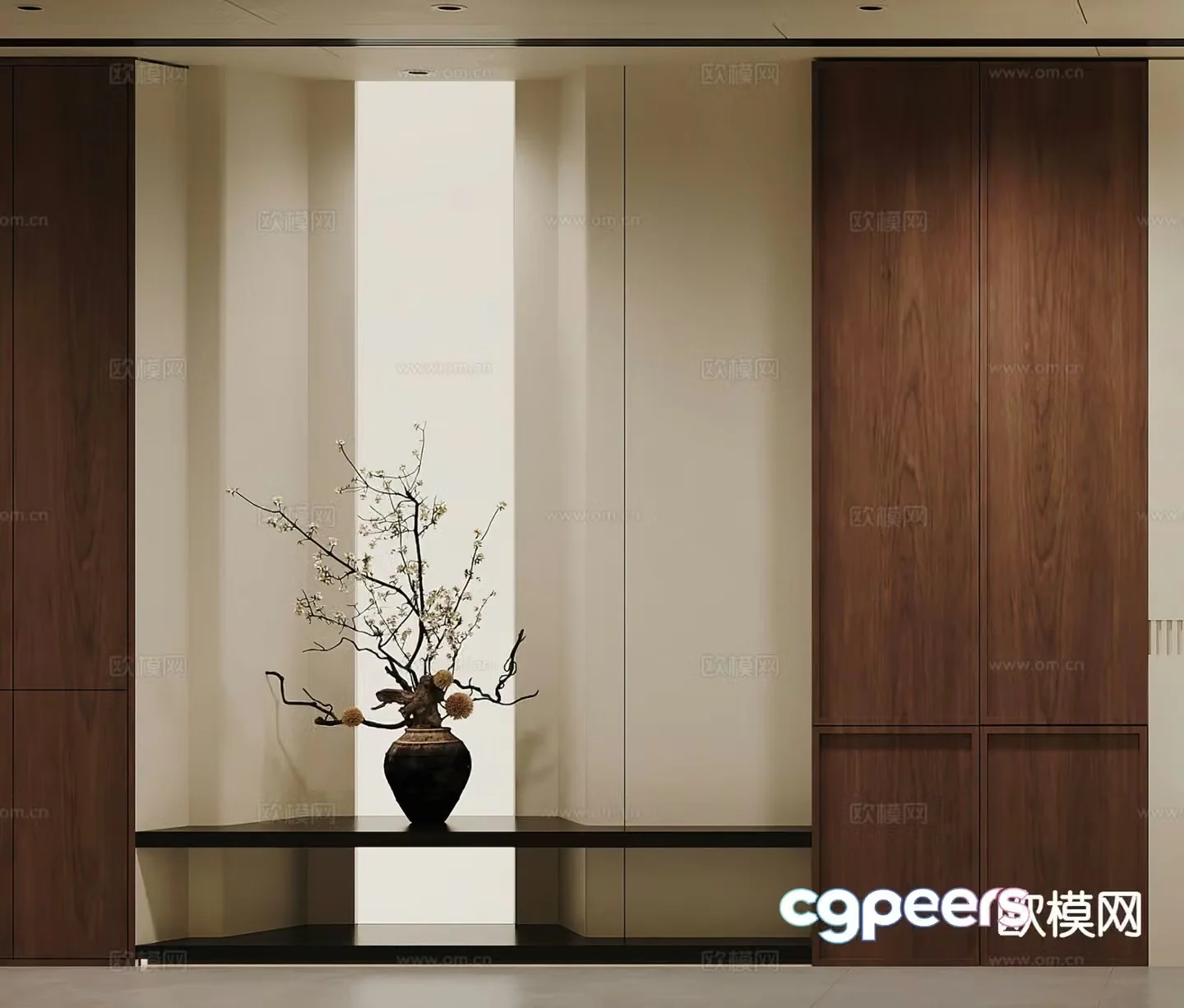 Entrance shoe cabinet partition shoe cabinet 3d model