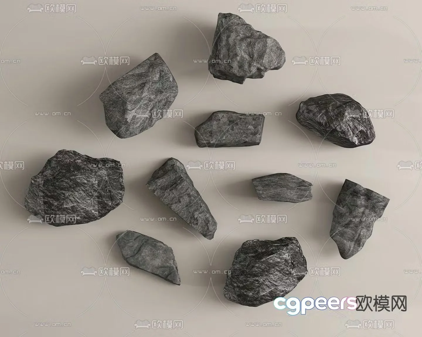 Landscape stones stones 3d model