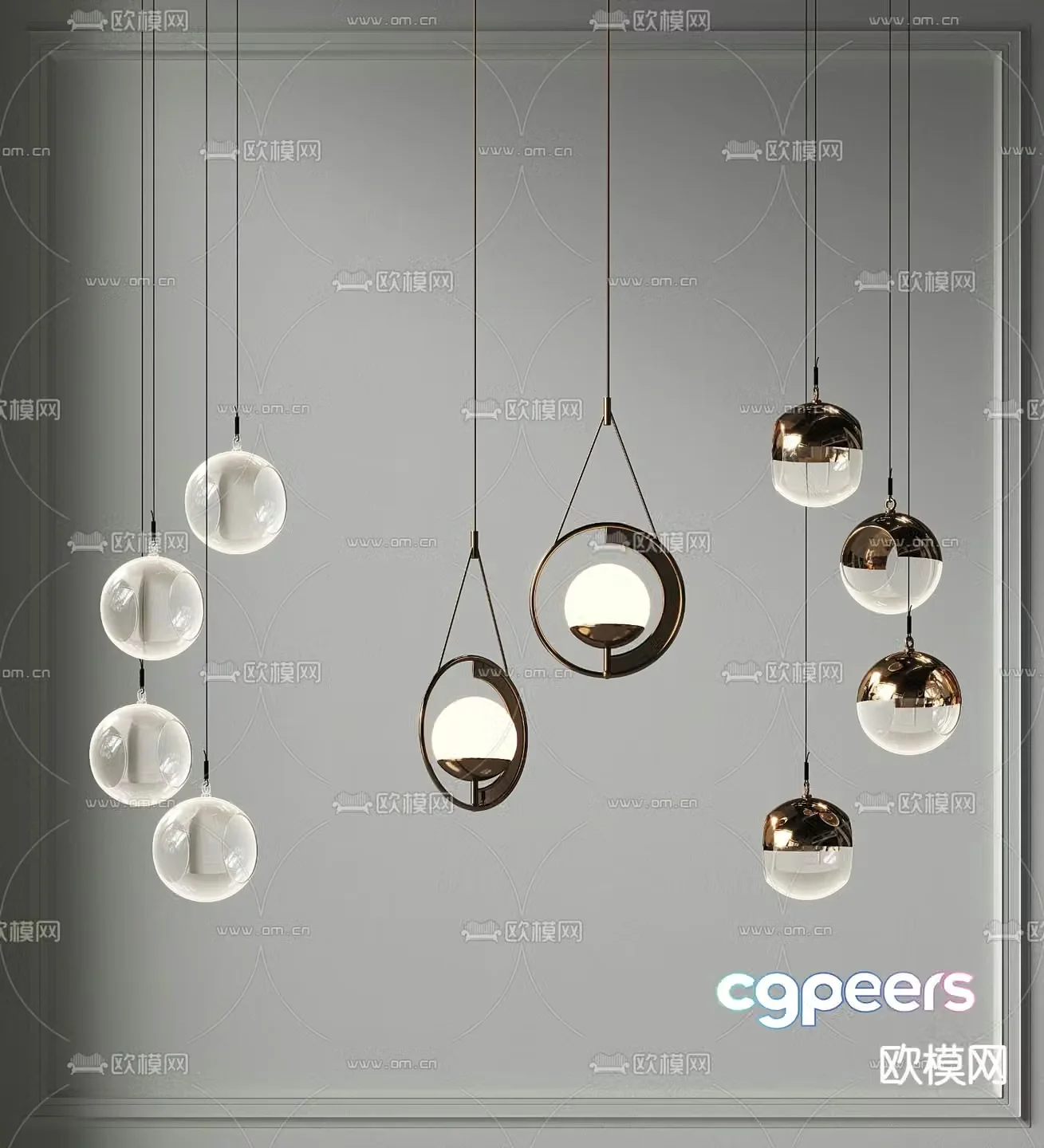 Light luxury small chandelier bedside small chandelier 3d model