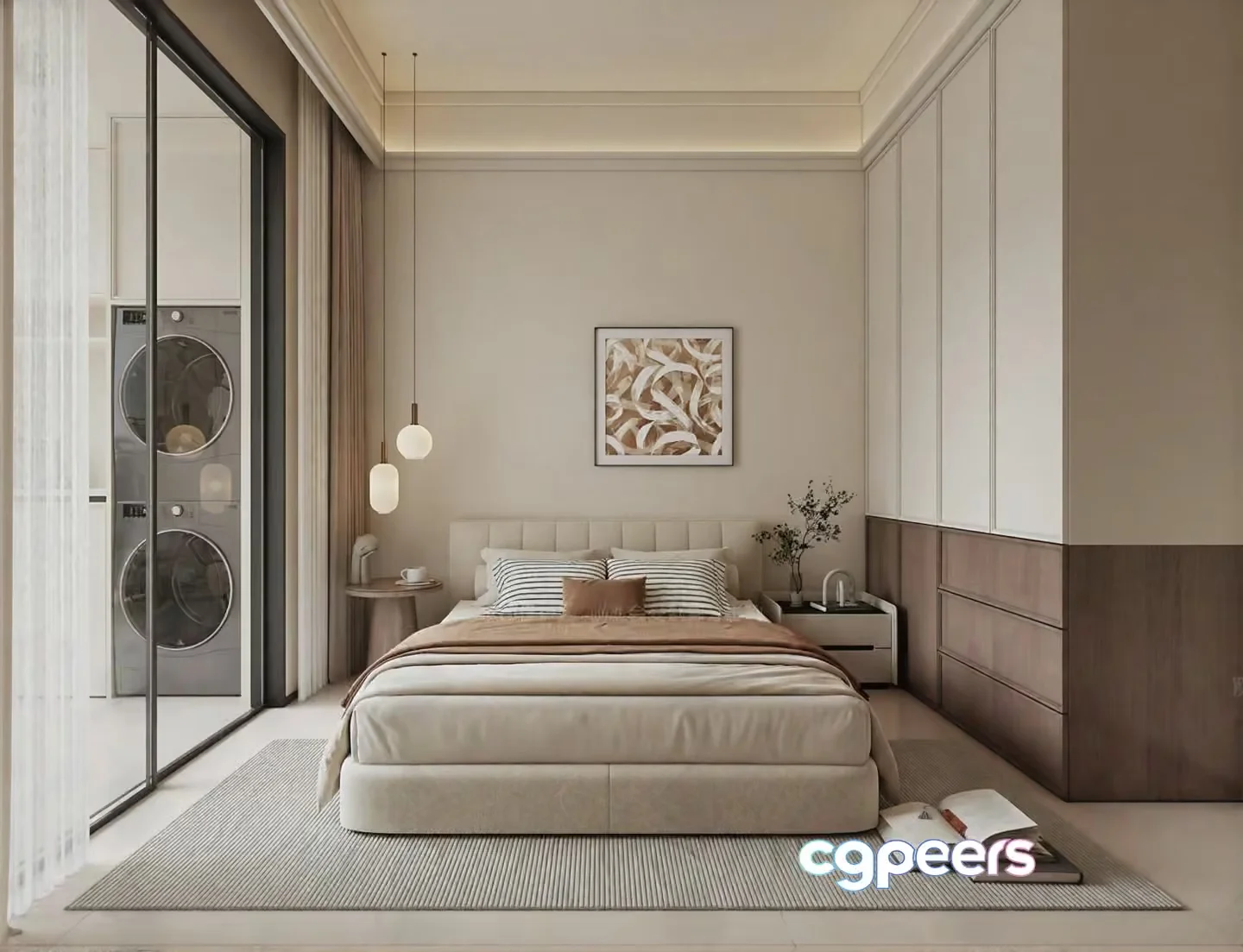 Cozy Modern Bedroom 3D Model – 17888 – VRAY Render