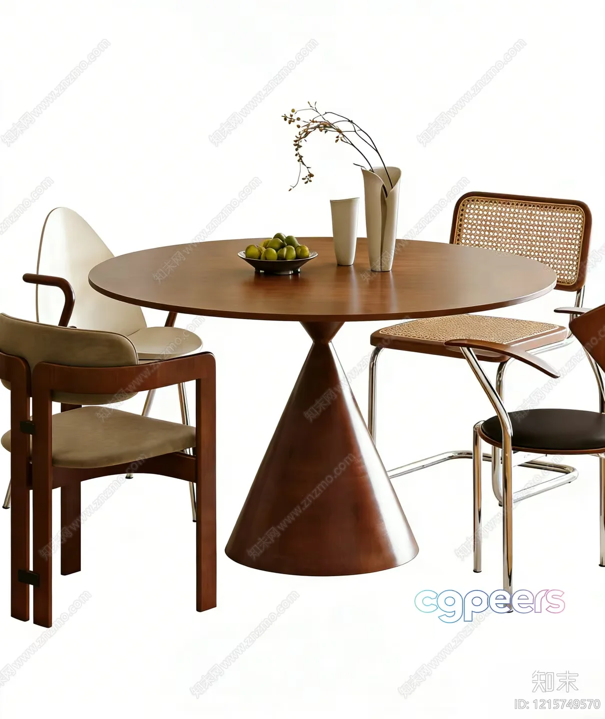 Modern Dining Table 3D Model – 14162 – VRAY Render
