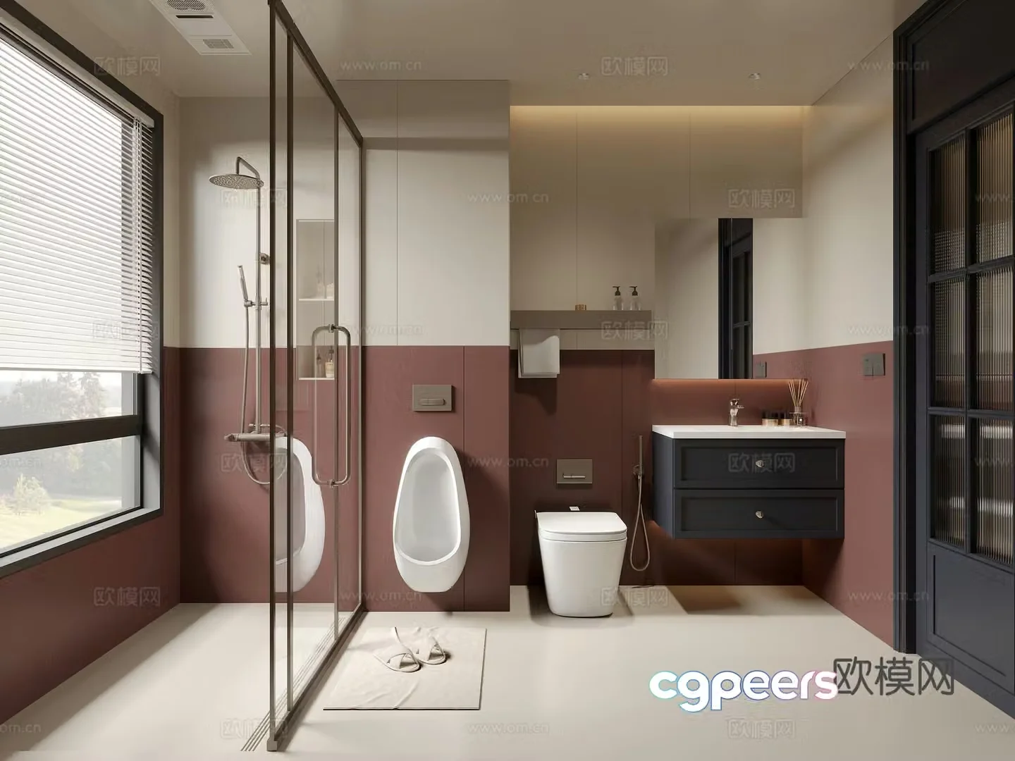 French bathroom 3d model