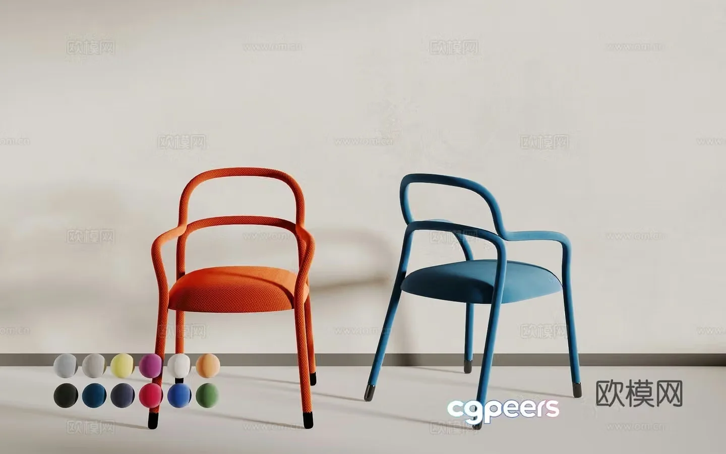 Modern single chair 3d model